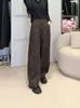 Pantalones casuales de moda de alta gama para mujer, estampado de leopardo, para el otoño de 2026, corte holgado, adelgazantes, versátiles, de pierna recta y ancha, modernos