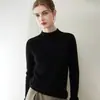 Suéter de Cachemira de Alta Gama para Mujer, de Punto, Cuello Medio Alto con Borde Enrollado, Color Sólido, Versátil, Suave y Cómodo, 100% Cachemira Pura