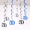 Decorações Espirais de Aniversário Número Era Digital Transfronteiriça Conjunto de 6 Peças Decorações Penduradas de Festa em PVC