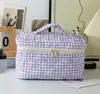 Bolsa de cosméticos pequeña y fresca con lazo estilo Ins, bolsa de almacenamiento de gran capacidad para estudiantes, bolso de mano suave y portátil, bolsa de aseo