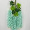 Flores de Glicínia Simuladas, Flores de Glicínia Densas, Folhas Artificiais, Cipós de Plástico, Plantas de Interior, Cipós de Árvore para Decoração de Teto, Plantas Verdes
