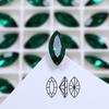 Dongzhou Cristal 18*9mm Ojo de Caballo Plateado Fondo Puntiagudo Diamante de Vidrio Carcasa para Teléfono Móvil Diamante Adhesivo Uñas DIY Accesorios de Joyería