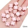 Cuentas de cerámica rosa con forma de flor de gato, hechas a mano, accesorios para pulseras y collares.