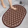 Tapete de chão para banheiro feito de terra de diatomáceas, tapete macio de secagem rápida para a entrada do banheiro, tapete para os pés absorvente de água e antiderrapante, base de carpete para casa