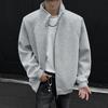Chaqueta Abrigo Negra de Cuello Grueso para Hombre Otoño e Invierno Estilo Americano Holgado High Street Suéter Cardigan Primavera Top Versátil