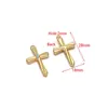 Aço Inoxidável Resistente à Cor Turquesa Pingente de Cruz DIY Colar Retrô Acessórios de Joia Fábrica Atacado Transfronteiriço