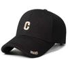 Gorra de béisbol con letra C de tela con forma de piña, estilo coreano, moderna, con visera protectora solar, versátil y casual, para hombres y mujeres
