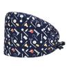 Gorro de trabajo para pediatra con estampado de dibujos animados, gorro quirúrgico de algodón, estampado de enfermera femenina, banda elástica ajustable