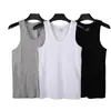 Chaleco de Verano sin Mangas de Algodón Puro para Hombre, Camiseta Deportiva Base Ajustada para Jóvenes, Camiseta sin Mangas para Culturismo, Moda al por Mayor