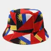 Novo Chapéu de Balde com Elemento de Bandeira Multi-País Transfronteiriço (Chapéu Bucket Casual Tendência Estilo Logo de País) SJ