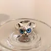 Anillo de Gato y Serpiente para Mujer, Estilo de Moda Nuevo de Nicho, Anillo Fresco y Elegante para el Dedo Índice, Anillo de Amistad de Influencer de Moda