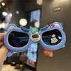Gafas de Sol Polarizadas de Dibujos Animados Enojados para Niños, Gafas Festivas de Osito, Gafas de Sol para Bebé, Oso Violento de Silicona para Niños