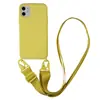 Adequado para Capa de Celular Iphone14 Cobertura Total Apple 15Promax Silicone Líquido Imitação Alça Transversal 13 Capa Macia