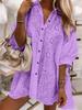 Camisa Floral Hueca Estilo Japonés Mori Girl Europeo y Americano Blusa de Manga Larga Abotonada para Mujer Primavera Verano Nuevo Top Holgado Adelgazante