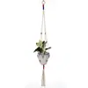 Cuerda de Algodón Tejida a Mano Estilo Bohemio Maceta para Plantas y Flores Cesta Colgante Bolsa de Red Cuerda para Colgar Colgante de Pared Cuerda para Colgar