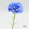 Buquê de flor artificial cravo de haste curta de haste única para vaso, decoração de casa, decoração de sala de estar, ornamento de mesa de jantar, flor artificial