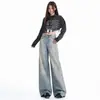 Novedades Otoño 2026 Artesanía Pesada Pintura Perforación en Caliente Estilo Chica Picante Pantalones de Pierna Ancha Pantalones de Pierna Recta Ropa de Mujer Jeans Mujer