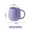 Taza de Agua de Cerámica Color Macarrón Estilo Sencillo Transfronteriza, Sensación de Lujo Ligero y Gama Alta, Taza Grande para Café con Leche