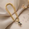 Aogu Europeu e Americano moda zircão gota óleo bonito filhote de cachorro pingente de cobre talão pulseira feminina INS nicho all-match pulseira Novo
