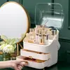 Caja de Almacenamiento de Cosméticos Popular en Internet para el Hogar, Transparente, Simple, a Prueba de Polvo, Tipo Cajón, Estante Multifuncional de Escritorio para Almacenamiento de Cosméticos