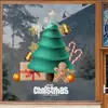 Árbol de Navidad Hombre de Jengibre Centro Comercial Ventana Caja de Regalo Ventana Decoración Pegatinas Decoración Festiva Puerta de Vidrio Electrostática Tienda