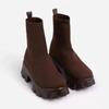 Sapatos Meia para Casal para Mulheres, Botas Curtas de Tricô Casuais para Outono e Inverno, Sapatos Femininos Tamanho Grande 35-4243