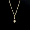 Elegancia Minimalista de Estilo Francés, Lujo Ligero, Sensación de Alta Gama, Colección de Collares de Zirconita Perla Swarovski en Forma de Gota de Agua, Cadena de Clavícula de Nicho