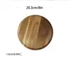 Bandeja Redonda Grande de Madera de Acacia Estilo Japonés Bandeja de Madera para Hotel Taza de Té Plato de Madera para Cena Plato Sólido de Madera para el Hogar Plato Pequeño de Madera