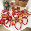 Diadema Roja de Año Nuevo para el Año del Caballo, Diadema Creativa de Palo Retorcido, Accesorio para el Cabello Luminoso para la Fiesta de Año Nuevo, Accesorio Festivo para el Cabello para el Festival de Primavera