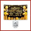 Tecido de Fundo de Ano Novo Personalização Decoração de Festa de Festival Arranjo Exclusivo de Comércio Exterior da Amazon Banner Fonte de Fábrica