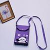 Bolso para teléfono móvil de estilo coreano con diseño de panda pequeño, bandolera de punto, bolso de mano con solapa, bolso informal para salir