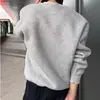 Sudadera nueva de manga larga, color liso, cuello redondo, para hombre y mujer, casual y moderna, diseño elegante, top versátil y de corte holgado