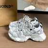 Zapatillas de papá con suela gruesa para mujer para primavera, que aumentan la altura, hacen que los pies parezcan más pequeños, súper populares en 2026, nuevo estilo europeo, zapatillas deportivas casuales de moda para la calle