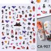 Adesivos de Nail Art Cross-border Ins Europeu e Americano Halloween Engraçado Desenho Animado Castelo Abóbora Morcego Bruxa Adesivo de Unha