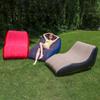 Sofá Sillón Inflable en Forma de S Portátil Plegable PVC Flocado Exterior Hogar Sofá Perezoso con Bomba Opcional Color