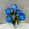 Flor de simulación transfronteriza 5 cabezas flor trompeta flor de la mañana pequeño ramo decoración de ramo de flores flor falsa flor artificial producto de decoración para el hogar