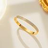 Pulsera de Temperamento de Celebridad de Internet Diamante Completo Acero de Titanio para Mujer Inmarcesible Personalidad Gypsophila Versátil Pulsera de Moda Coreana Trendy
