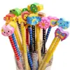 Lápis com Borracha para Alunos do Ensino Fundamental Material Escolar Infantil Desenho Animado Fofo Escrita Jardim de Infância Lápis de Desenho Animado Papelaria