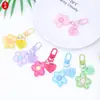 Llavero Anillo de Flor Corazón Color Caramelo Acrílico Llavero Colgante de Bolso Accesorios Pequeños Venta al por Mayor