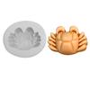 Molde de Silicona con Forma de Cangrejo para Adornos de Yeso DIY y Velas para Pastel de Fondant