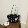 Bolso de Lunares para Mujer 2026 Nueva Moda de Verano Bolso Tote Versátil Gran Capacidad Bolso de Hombro Bolso para Clase y Viajes