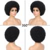 Peluca corta rizada europea y americana al por mayor, tocado, africana, pequeña rizada, oruga, esponjosa, cabeza explosiva, peluca afro
