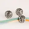 Prata Antiga 10mm Furo Grande Contas Vazadas Contas Espaçadoras Redondas Retro Acessórios DIY Liga Bola Oca Contas Soltas Acessórios para Joias