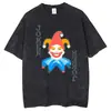 Balatro Juego Tarjeta Payaso Accesorios Harajuku Camisa Lavada Camiseta Retro Harajuku Divertido Streetwear Manga Corta