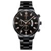 Reloj de pulsera de cuarzo SHAARMA personalizado para hombre, nuevo, informal, de negocios, con calendario, correa de acero y juego de timón de barco