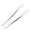 Pinzas de Acero Inoxidable de Precisión Curvas y Rectas con Puntas Redondas, Puntas Curvas y Puntas Afiladas para Herramientas de Diario DIY, Clips, Pestañas y Arte de Uñas