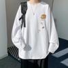 Camiseta de manga larga para hombre 2024 Primavera y Otoño Nueva Llegada Estampada Moderna Marca Niños Holgada Cuello Redondo Camiseta Interior Camiseta Base para Hombre