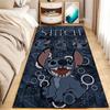 Linda Alfombra de Mesita de Noche de Dibujos Animados Stitch, Resistente a Manchas y Fácil de Cuidar, Alfombra Resistente al Desgaste para Mirador, Manta Refrigerante para Dormitorio, Alfombra para Mesa de Café de Sofá