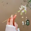 Elegante Grampo de Cabelo com Borla Estilo Chinês para Mulheres, Novo Grampo de Cabelo Hanfu, Acessório de Cabelo Cheongsam Estilo Retrô, Elegante Ornamento de Cabelo