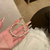 Pulseira de Diamantes e Pérolas Rosa Espumante Estilo Francês para Mulheres, Doce, Fashion, Exquisita e de Alto Padrão